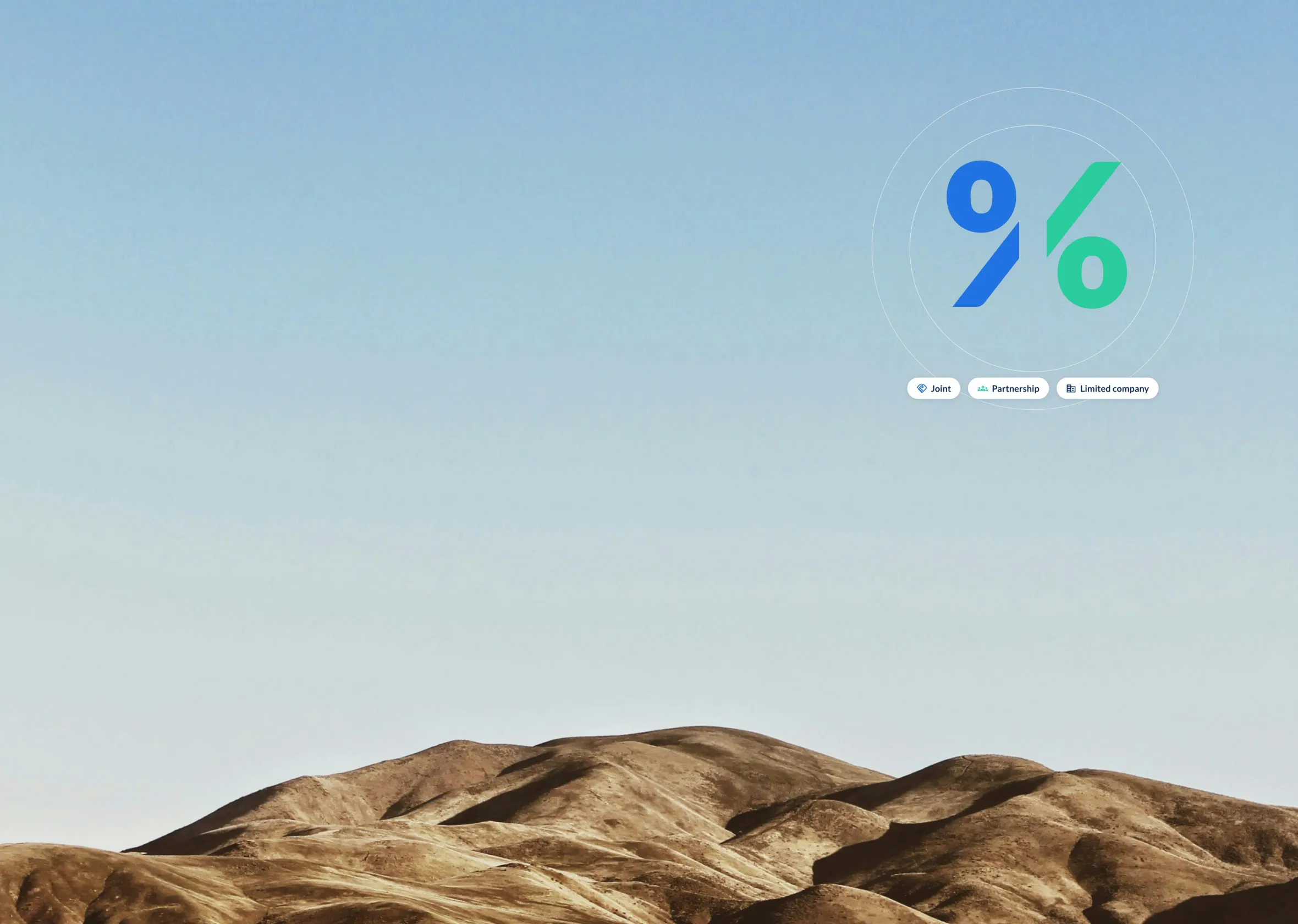 Landlord Studio submission and payment panels floating over a desert landscape.