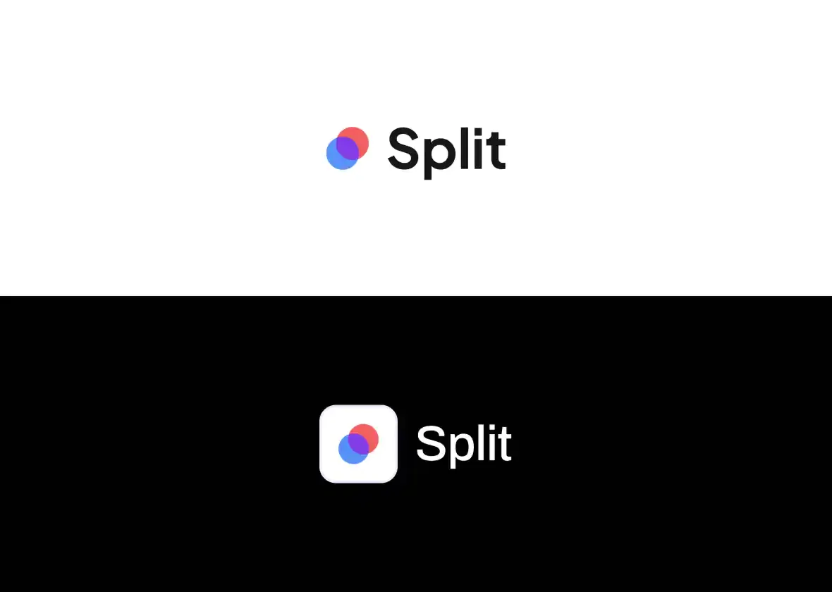 The Split site on a tablet resting on dark concrete.